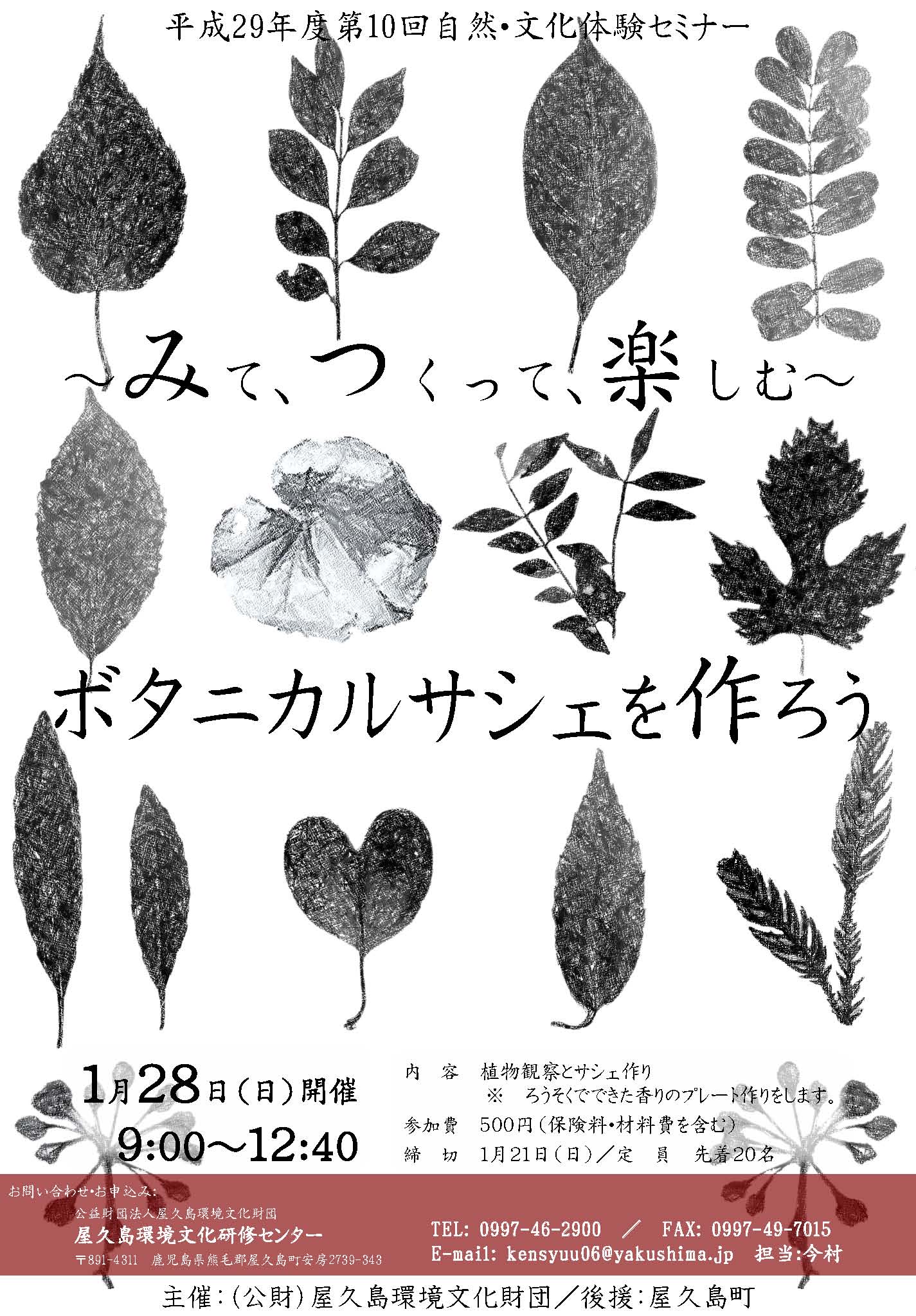 ボタニカルサシェを作ろう！【冬〜春の１日型エコツアー】